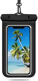 BRGUR Phone Pouch - Universal Case Compatible for iPhone 14 13 12 11 Pro Max Xs XR X Samsung Huawei up to 7", IPX8 Cellphone Dry Bag-1 Pack Black