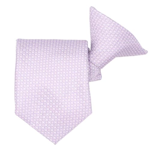tiemart Boys' Pale Lavender Henry Grain Pattern Clip-On Tie, 14