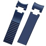 HiCycle2 Silicone Rubber Diver Band Strap Replacement For Ulysse Nardin Marine Watch 22mm (Blue)