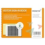 Confidential Visitor Sign-In Book with Car Registration – GDPR Compliant A4 Carbonless Duplicate Logbook - Pack of 1