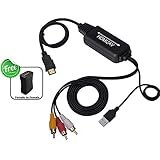 HDMI to RCA Cable Converter,FERRISA HDMI to RCA Converter Adapter Cable,Supports 1080P HDMI to AV 3RCA CVBs Composite Video Audio for Amazon Fire Stick, Roku, Chromecast, PC, Laptop, Xbox,DVD to TV