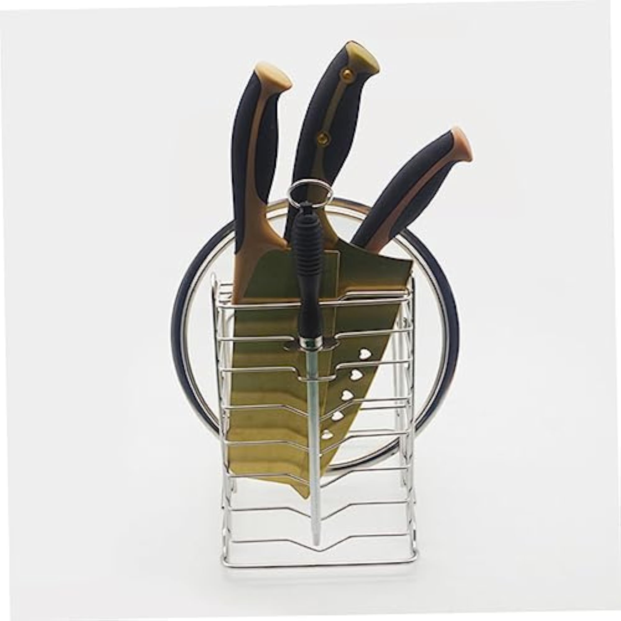 Stainless Steel Cutting Board Rack Organizer for Kitchen Counter