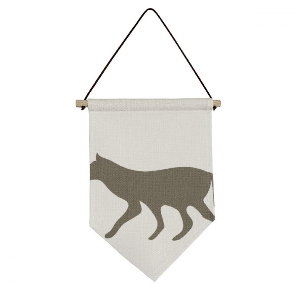 Drapeau en toile loup noir tenture murale de haute qualité - 4