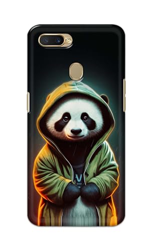 Image of Printed Hard Back Cover Case for Oppo A7 | Oppo A5s | Oppo A12 | Oppo A11k | Oppo A12s Back Cover (Cartoon Panda) -1111