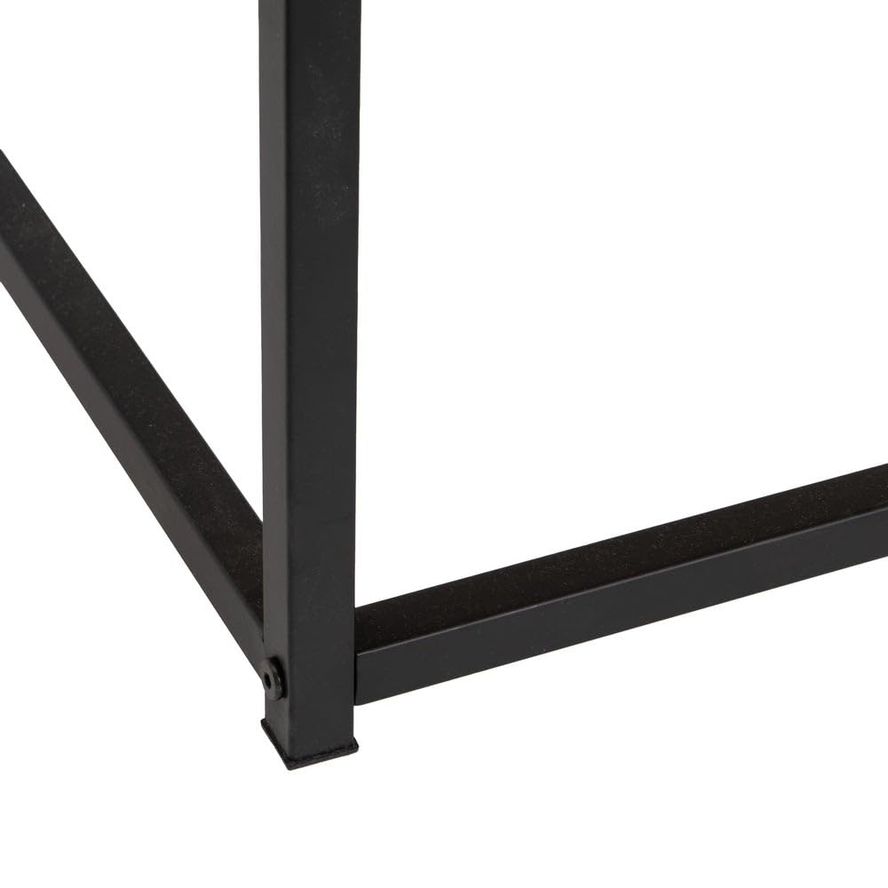 LOLAhome Mesa de Centro Elevable Urban 100x55x40/53 cm con Almacenaje Madera Roble y Metal Negro Mesa Auxiliar Salon Comedor Mesa Baja Industrial para Sofa Comer y Trabajar Portatil