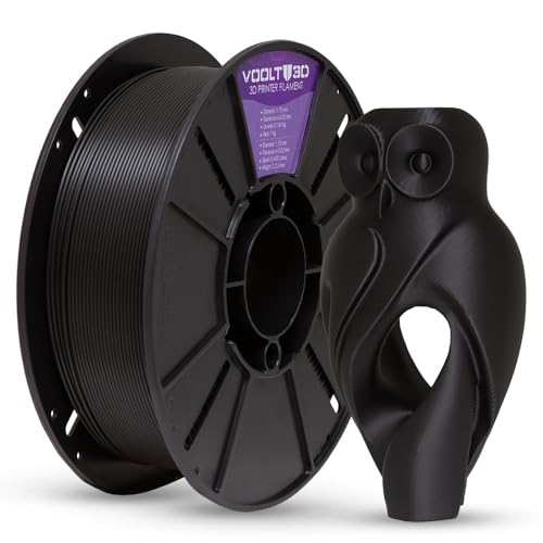 Filamento PLA Velvet High Speed 1Kg 1,75mm Efeito Aveludado Impressora 3D FDM Voolt3D (Preto Velvet)
