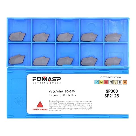 FomaSP GTN-3 (SP300) CNC Grooving Carbide Inserts Steel Fit for SPB326 Lathe Grooving Cutting Tools 10pcs Cover