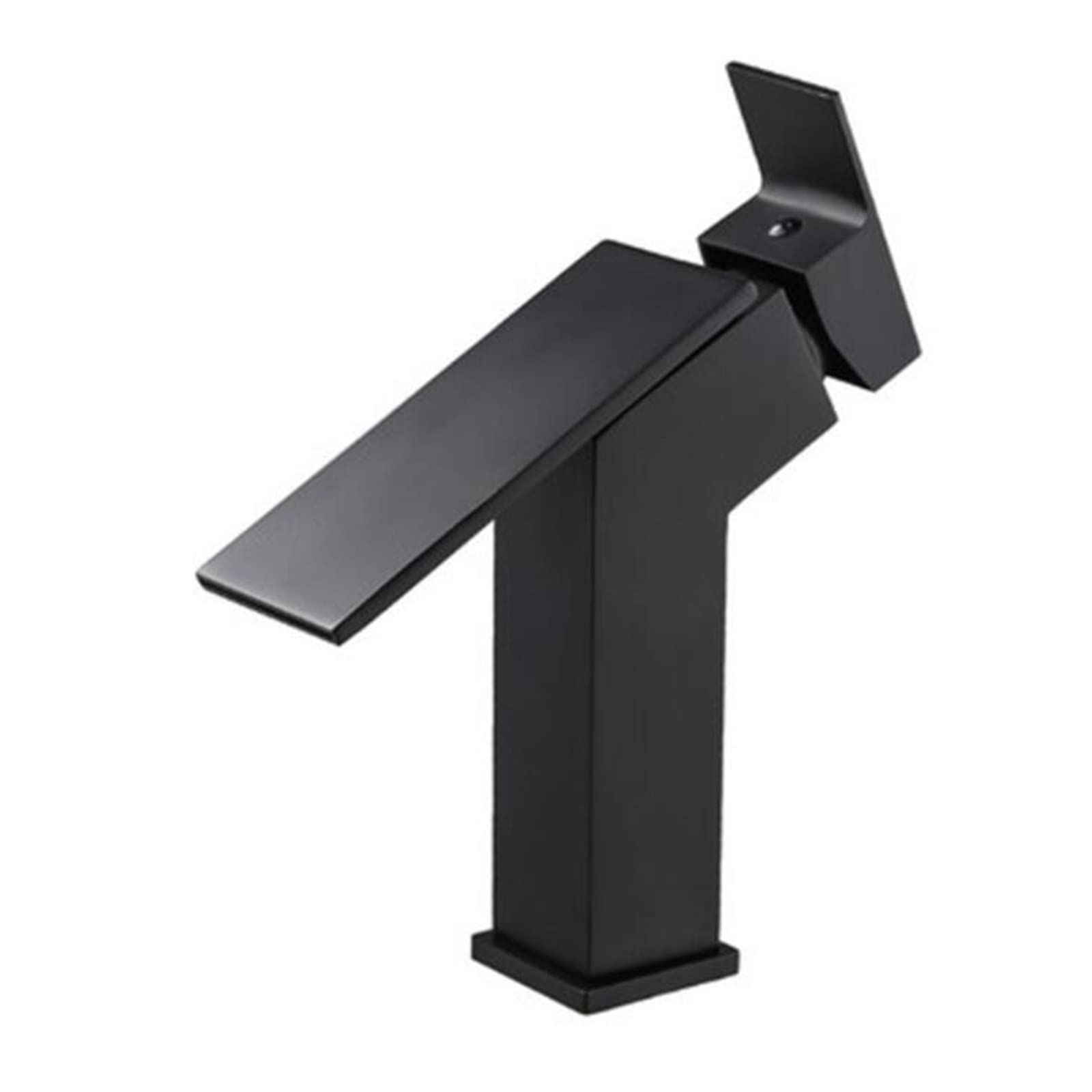 COSZWQDP Basin Faucets Waterfall Black Brass Faucet Bathroom