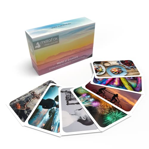 Tarjetas de coaching metaFox 'El mundo de las emociones' | 52 tarjetas con imágenes para coaching y terapia | Domina tus emociones y construye tu inteligencia emocional