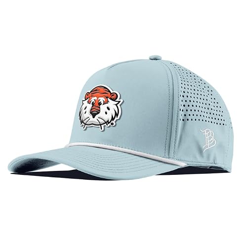 Branded Bills Officially Licensed x Auburn Tigers Sky Blue 5-Panel Aubie The Tiger PVC