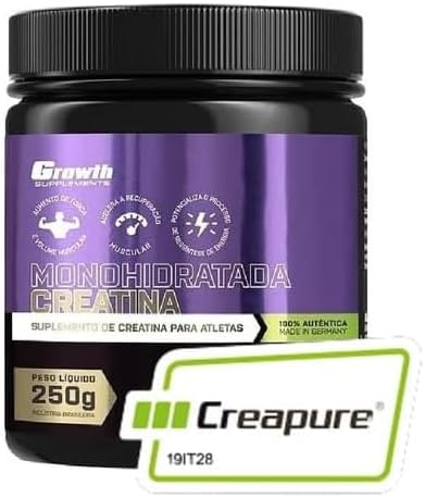 Novo selo da Creatina Creapure 2025: saiba o que muda. 11 Creatina Creapure 250g Suplemento Em Pó - Growth Supplements