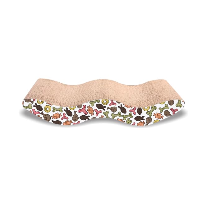 Petcrux Cat Scratching Pad, Large Tightly Corrugated Cardboard Reversible Cat Scratcher | Premium Scratch Texture Design with 100% Chemical Free Catnip - Wave (B0CBPQLNL8) Amazon Price History, Amazon Price Tracker