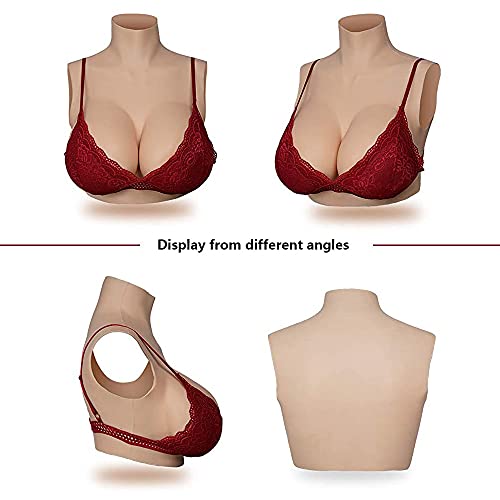 Silicone Filled Breast Plates Drag Queen B-G Cup Breastplate for Crossdressers Fake Breast Forms False Boobs2