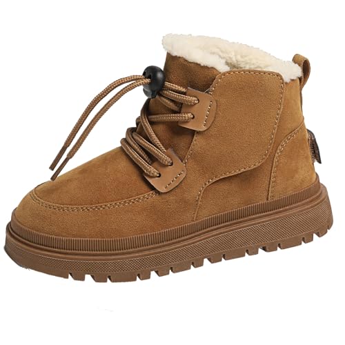 Girls/Boys Winter Warm Snow Boots Soft Faux Fur Lined Outdoor Non-Slip Walking Climbing Sneakers
