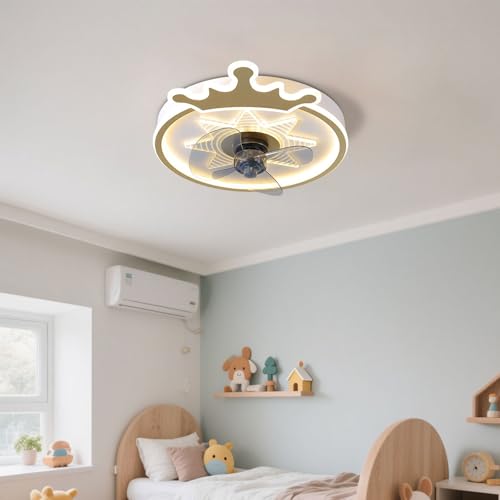 Ventilateur de plafond LED 6 vitesses silencieux à intensité variable