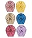 Fasce Capelli Bambino Neonata Cappello, 6 Pezzi Fascia Capelli Neonata Cotone Battesimo Con Fiocchi per Bimba Morbido Adatto Battesimo Battesimo Eleganti Fiocco 0-3 anni (Rosa 1)