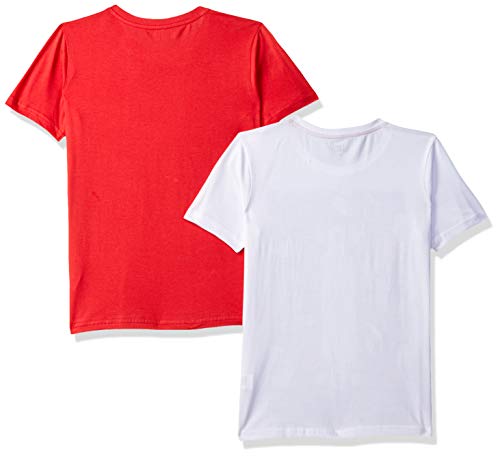 Image of Amazon Brand - Jam & Honey Boys T-Shirt (Pack of 2) - Soft and Comfortable, Round Neck, Print Pattern, 100% Cotton Material