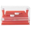 Desk Needle Threader, Hand Threader Red Double Hole Needle Threader Insertion Tool for Sewing Machine with 5 Needles