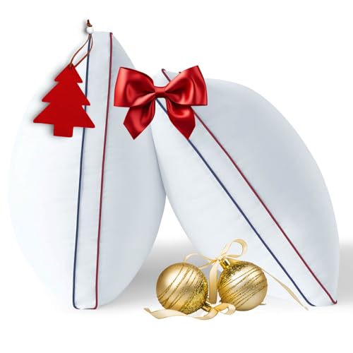 Sofslee Pillows 2 Pack Hotel Quality Luxury Pillows for Neck And Shoulder Pain, Soft Hypoallergenic Dust Mite Resistant Down Alternative Bed Pillow, for Side/Back/Stomach Sleeper 42 x 70cm