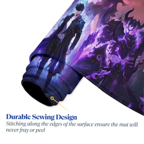 Image of MYPCWALA- Solo Leveling Jinwoo Desk Mat for Office & Gaming Waterproof, Anti-Slip Rubber Base, Scratch Resistant, Multi-Color Design for Students & Professionals (Long Large)