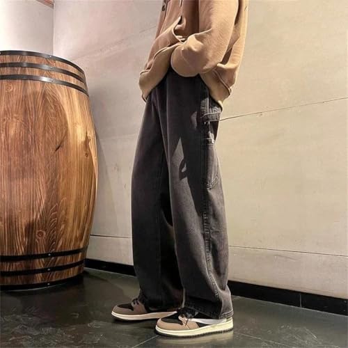 Men Cowboy Pants Washed Denim Trousers Jeans4