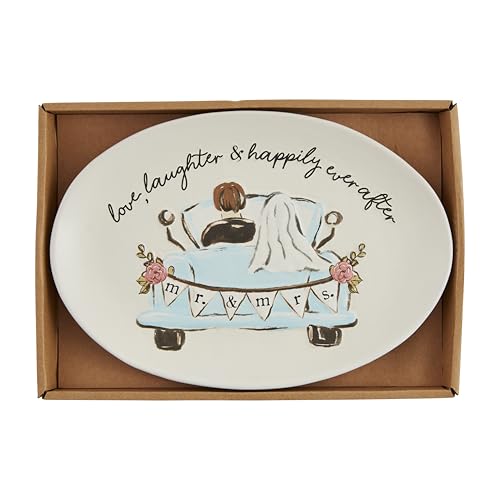 Mud Pie Wedding Box Sentiment Plate; 7" x 10"