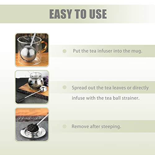 Stainless Steel Tea Diffusers For Loose Tea Infuser Snap Ball Strainer Steep Loose Leaf Tea Infuser Fine Mesh Ball For Loose Leaf Tea, Spices, Seasonings #TOP5