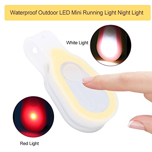 plplaaoo Clip on Flashlight,Running Light,Hands Free Clip on Torch,Silicone Night Cycling Safety Warning LED Flash Light Lamp for Camping Dog Walking Running Emergency Activities (Yellow) - Image 2