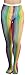 ToBeInStyle Women’s Vibrant Multicolored Rainbow Opaque Fashion Tights Pantyhose Hosiery - Zig Zag - One Size