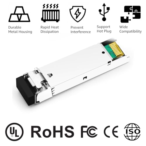 Image of 10GBASE-SR SFP+ Optical Transceiver Module Compatible with Mellanox MFM1T02A-SR 850nm 300m DDM Duplex LC MMF