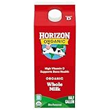 Horizon Organic High Vitamin D Whole Milk, Rich and Creamy High Vitamin D Milk, 64 fl oz Half Gallon Carton