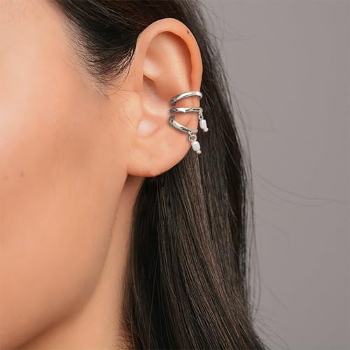 Image of Ear Cuffs Non Piercing Chunky Ear Cuff Earrings for Women Non Tarnish Clip on Cartilage Earrings Trendy Jewelry No Pierced Ears Fake Earring Set Fashion Accessories Jewelry Birthday Gifts