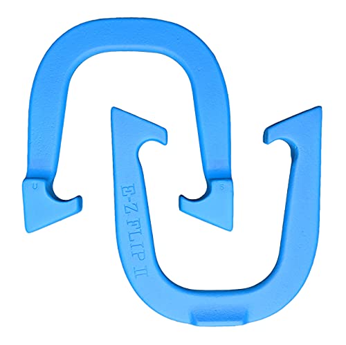 E-Z Flip II Professional Pitching Horseshoes- USA Made (Blue- Single Pair (2 Shoes)) - Thumbnail 3