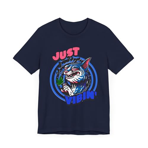 T-shirt High Cat mème rigolo vêtement coton original et ironique