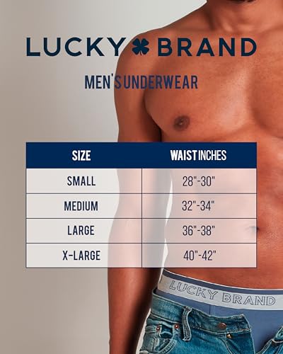 Lucky Brand Mens Boxer Shorts - 3 Pack 4'' Inseam Woven Cotton Boxers for Men with Functional Fly Mens Underwear Boxers