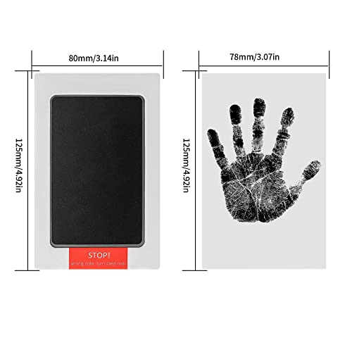 Baby Handabdruck und Fußabdruck Set, 2 Stk Baby Abdruckset, Pfotenabdruck Set, Clean Touch Stempelkissen für Baby Shower, Neugeborene, Hund, Katze, Familie Geschenk