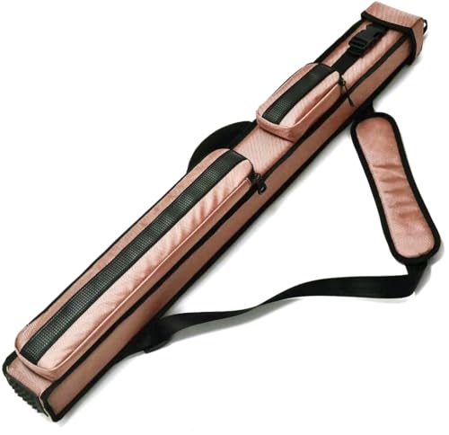 Champion 2X2,2X3,3X4 Nylon/Leatherette Billiard Pool Cue Stick Hard Case (Baby Pink Leatherette, 2x2 pool case)