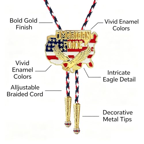 Image of GelConnie Bolo Ties for Men Women Western Cowboy Tie Mens Western Necklace Leather Necktie Gold Bolero Tie Cowboy Necklace