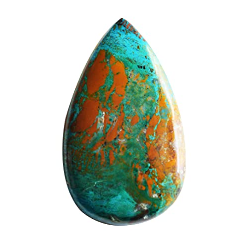 Cabochon chrysocolle en poire, la pierre parfaite pour offrir un bijou unique