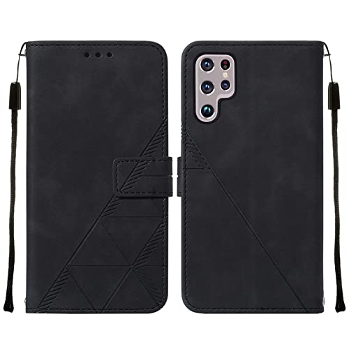 Capa carteira para Samsung Galaxy S22 Ultra, capa de cordão transversal com suporte para cartão de c