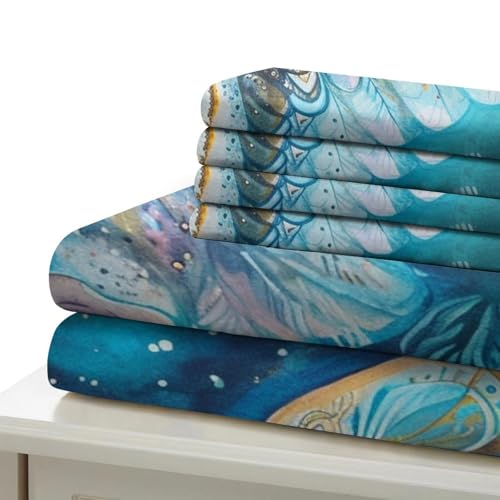 Parure de lit chouette blanche housse de couette 140x200 microfibre - 6