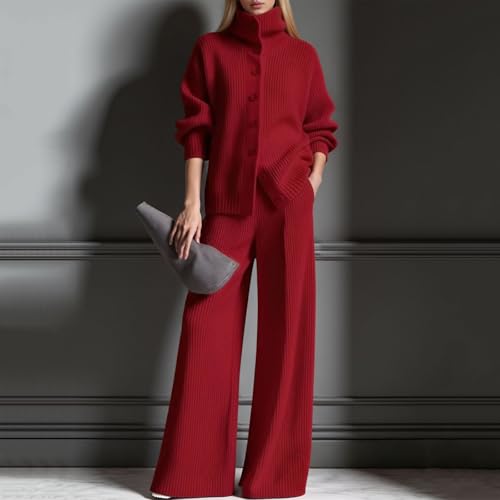 Cárdigan moderno de punto liso y pantalones premium para un estilo sofisticado 3