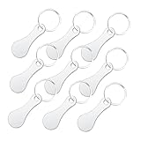 DOITOOL 9個 ステンレス製ショッピングカート用トークン 耐久性キーリング付き 買い物コイン不要 スムーズロック解除用 キーホルダー付き便