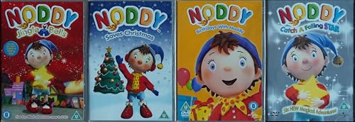 NODDY 1-4 COLLECTION / 1. JINGLE BELLS / 2. SAVES CHRISTMAS / 3. BIRTHDAYS WITH NODDY / 4. CATCH A FALLING STAR = ULTIMATE 4x DVD UK SET