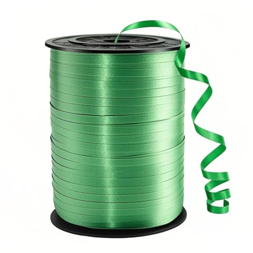 500 Yard Green Ribbon 1/5 Curling for Present Wrapping Balloon Ribbon Birthday Party Festival Florist Flowers Decoratio Art Craft Baby Shower