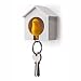Luckie Street Birdhouse Key Ring - White House with Yellow Bird