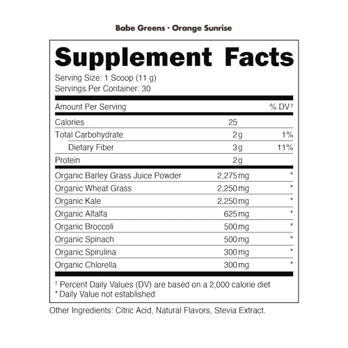 image for Bucked Up Greens Superfood Powder Orange Sunrise| 8 Most Essential Mix