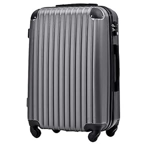 キャリーケース ライトグレー スーツケース 上品カラー 4-6泊 おまけ付 軽量 スーツケース Lサイズ 軽量 キャリーケース キャリーバッグ 容量