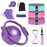 Premium Pilates Equipment for Women - 8-in-1 Home Workout Kit with Ring, Ball & Resistance Bands | Portable Full-Body Training Set & Yoga Accessories