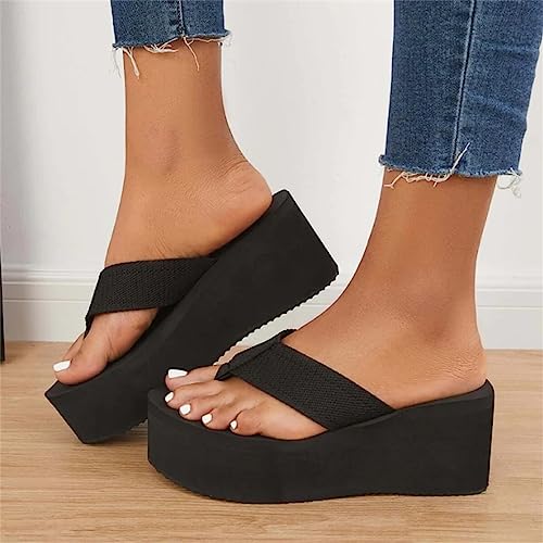 Chunky Platform Flip Flops Wedges Slip on Beach Sandals2